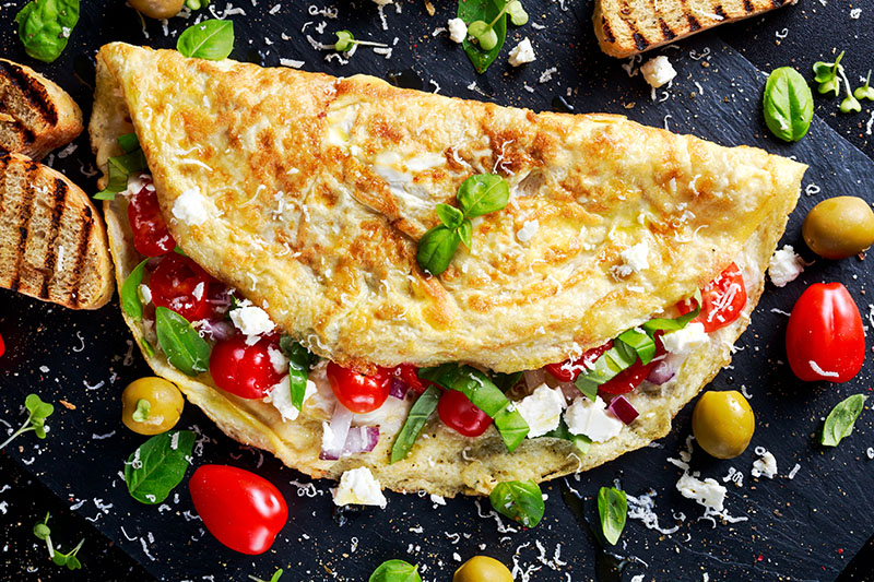 Omelete saudável pré-treino